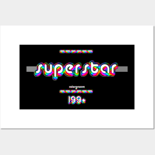 superstar 1990 ColorGroove Retro-Rainbow-Tube nostalgia (wf) Posters and Art